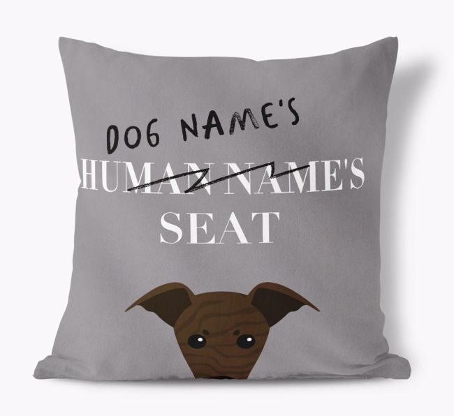 Human's Seat: Personalized {breedFullName} Canvas Pillow